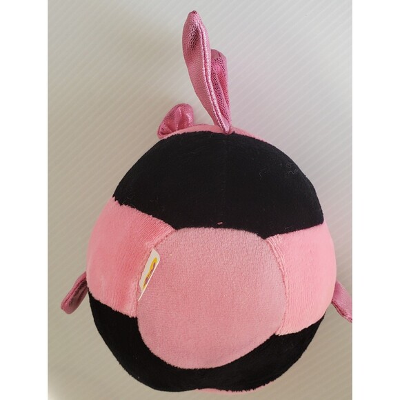 TY Beanie Ballz Gilly the Pink & Black Fish 8" Stuffed Toy Plush Striped 2013 - Picture 4 of 9